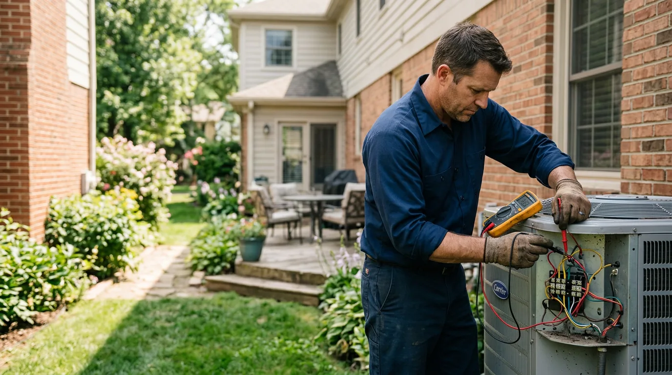 HVAC technician working near Belmont, MA